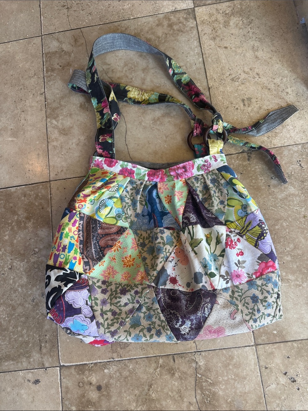 Patchwork ladies tote super cute